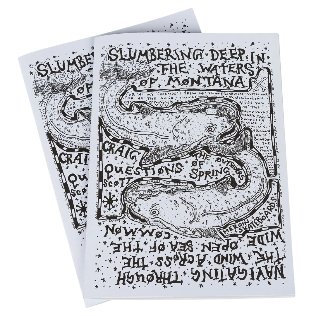 Two black and white posters with text and illustrations on a white background