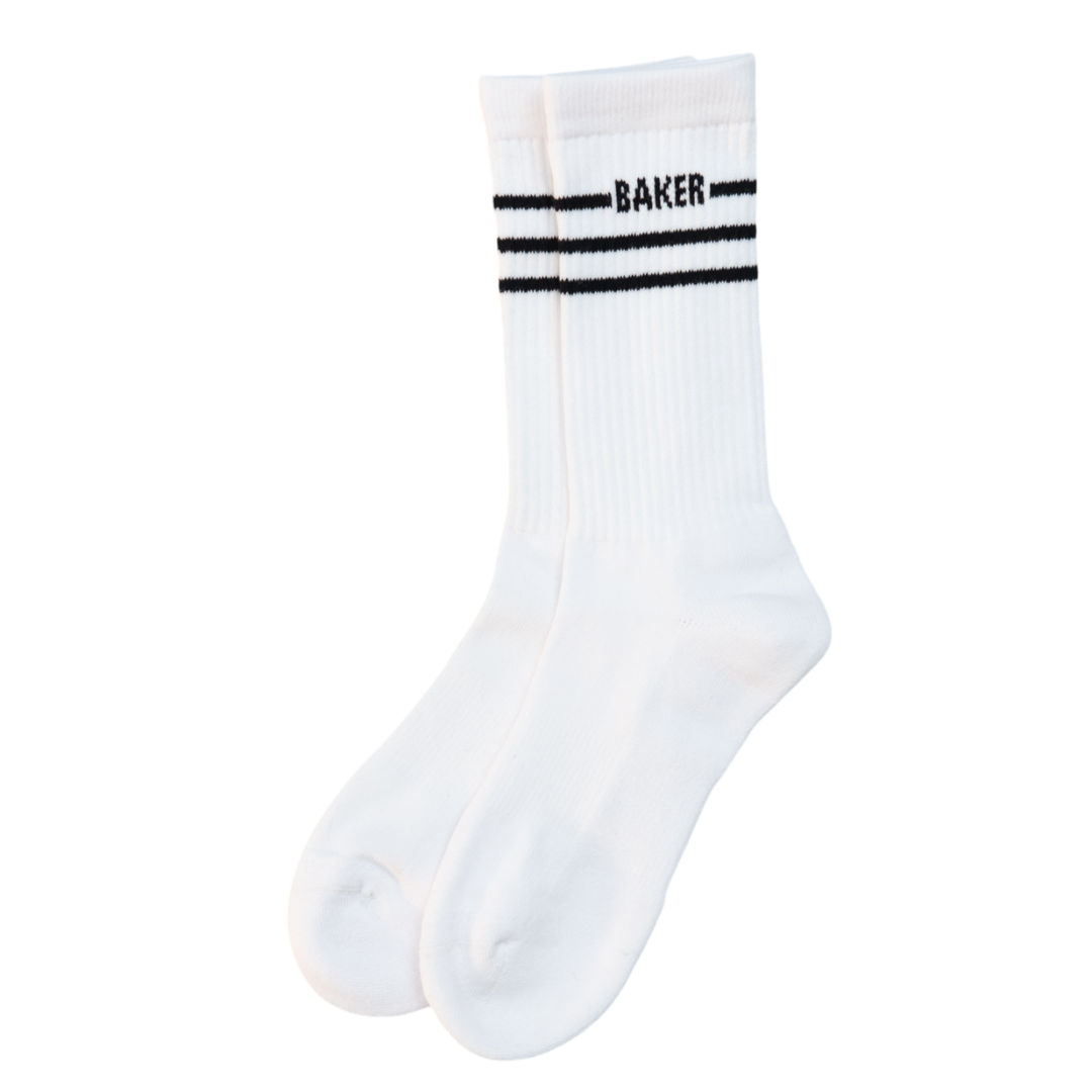 Baker Mini Stripe Socks - White