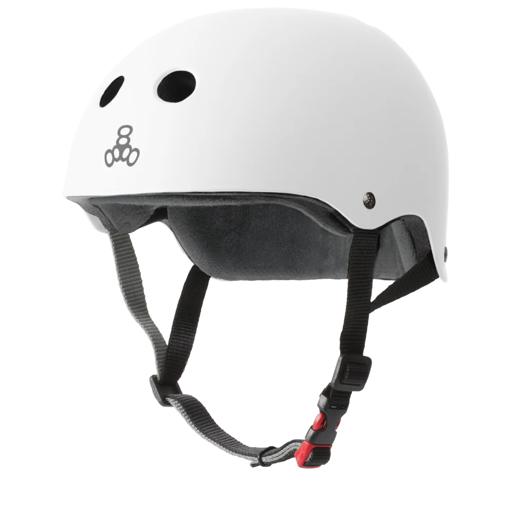 Triple Eight Certified Sweatsaver Helmet - White Matte