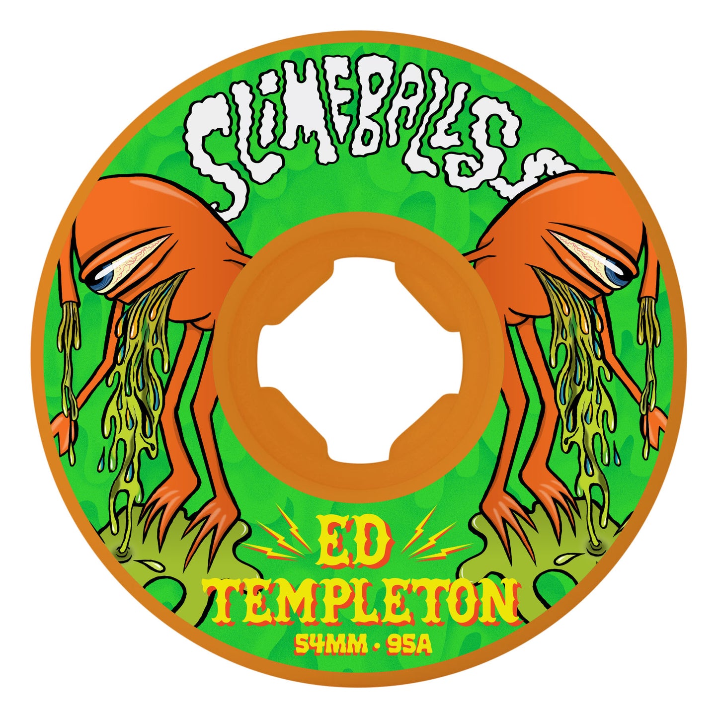 Slime Balls Ed Templeton Vomit 95a 54mm Wheels - Orange