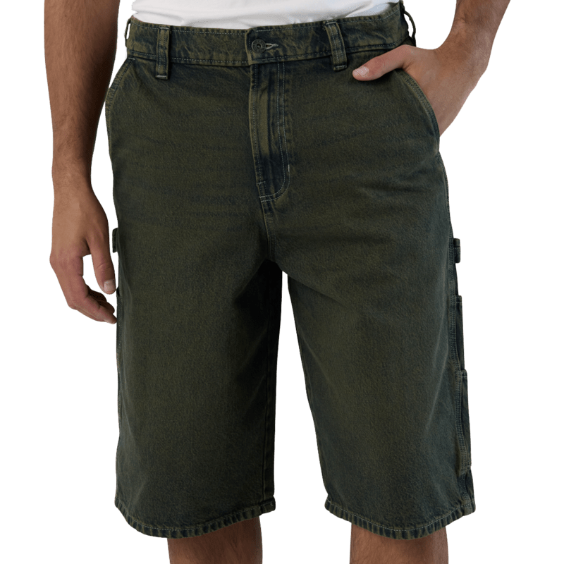 Dickies 14" Loose Denim Painter Shorts - Green Tone Fade