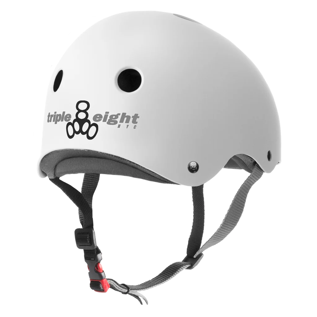 Triple Eight Certified Sweatsaver Helmet - White Matte