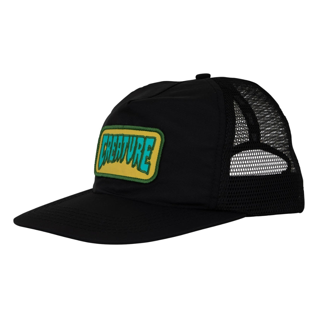 Creature Haunted Sea Unstructured Trucker Hat - Black