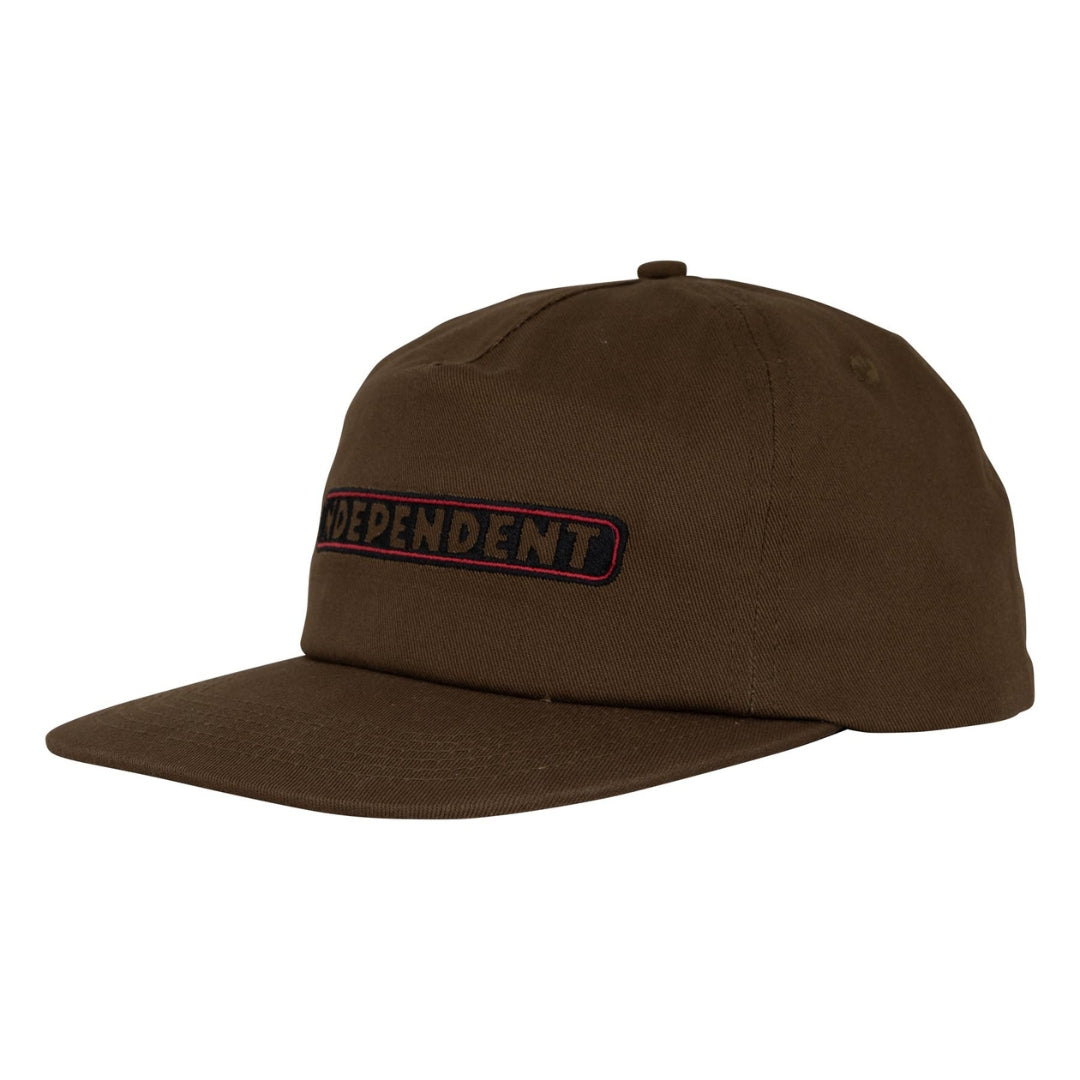 Independent Bar Logo Snapback Hat - Dark Chocolate