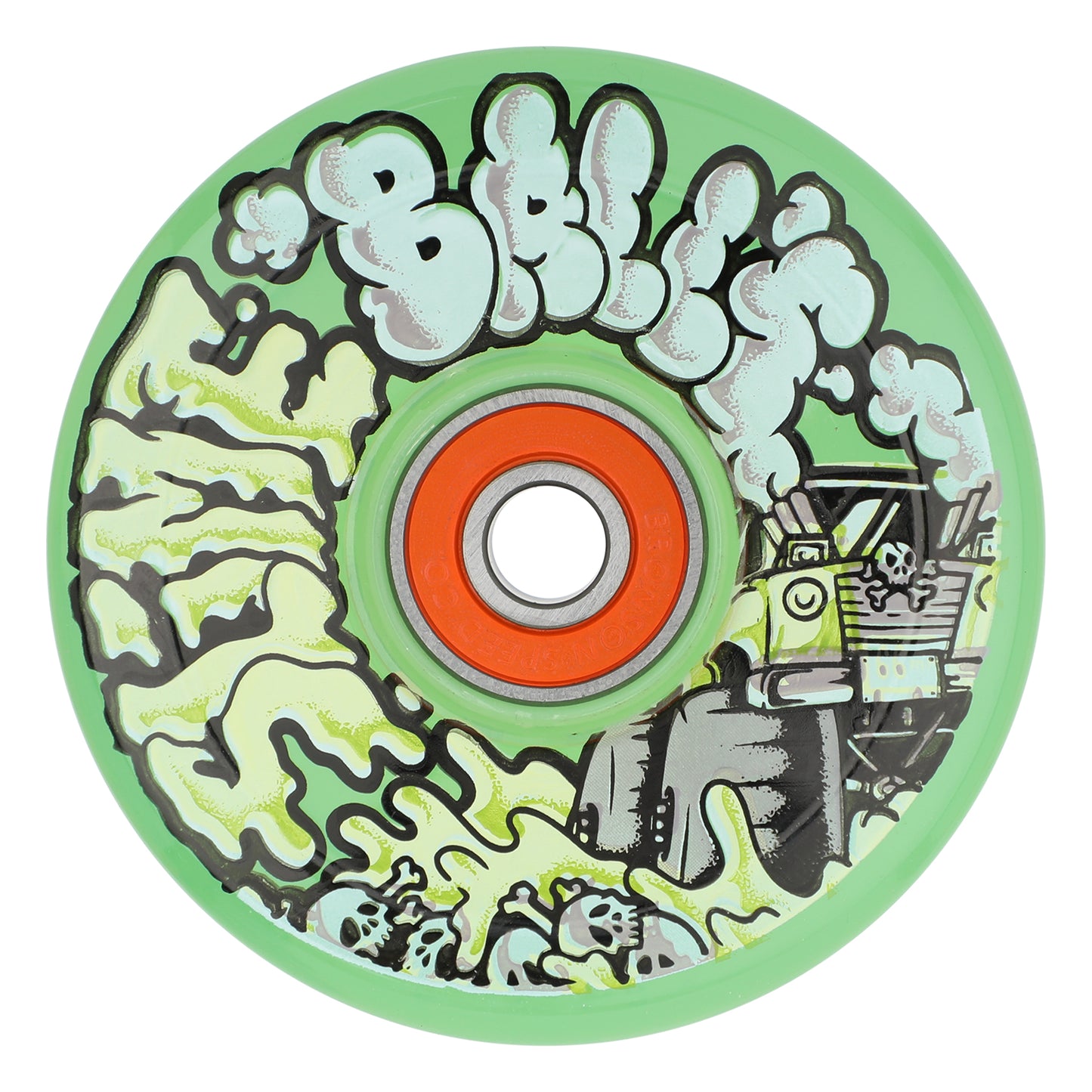 Slime Balls Accelerator 66mm 78a Light-Up Wheels - Transparent Green