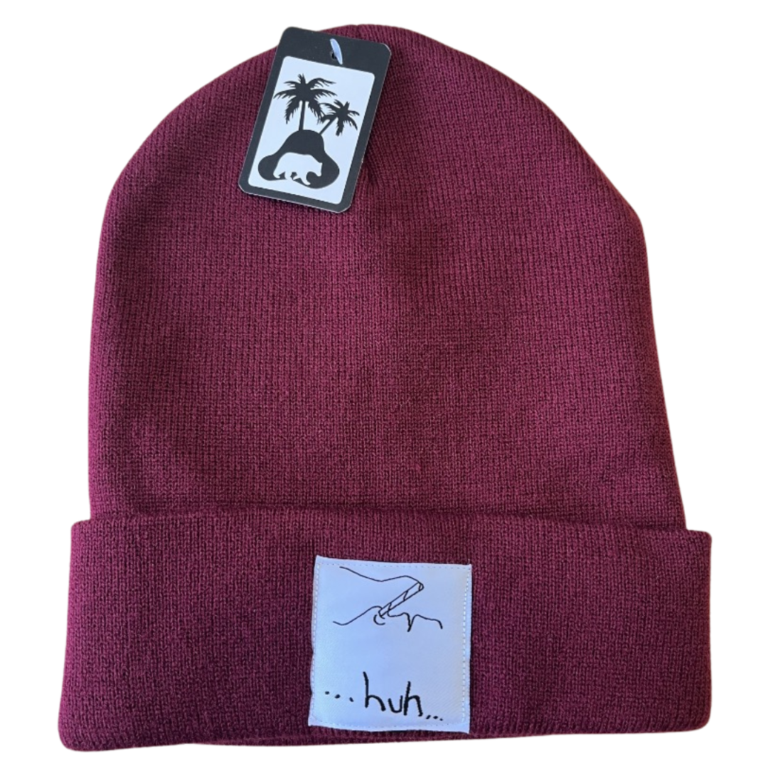 ...Huh... Nose Blunt Beanie - Maroon