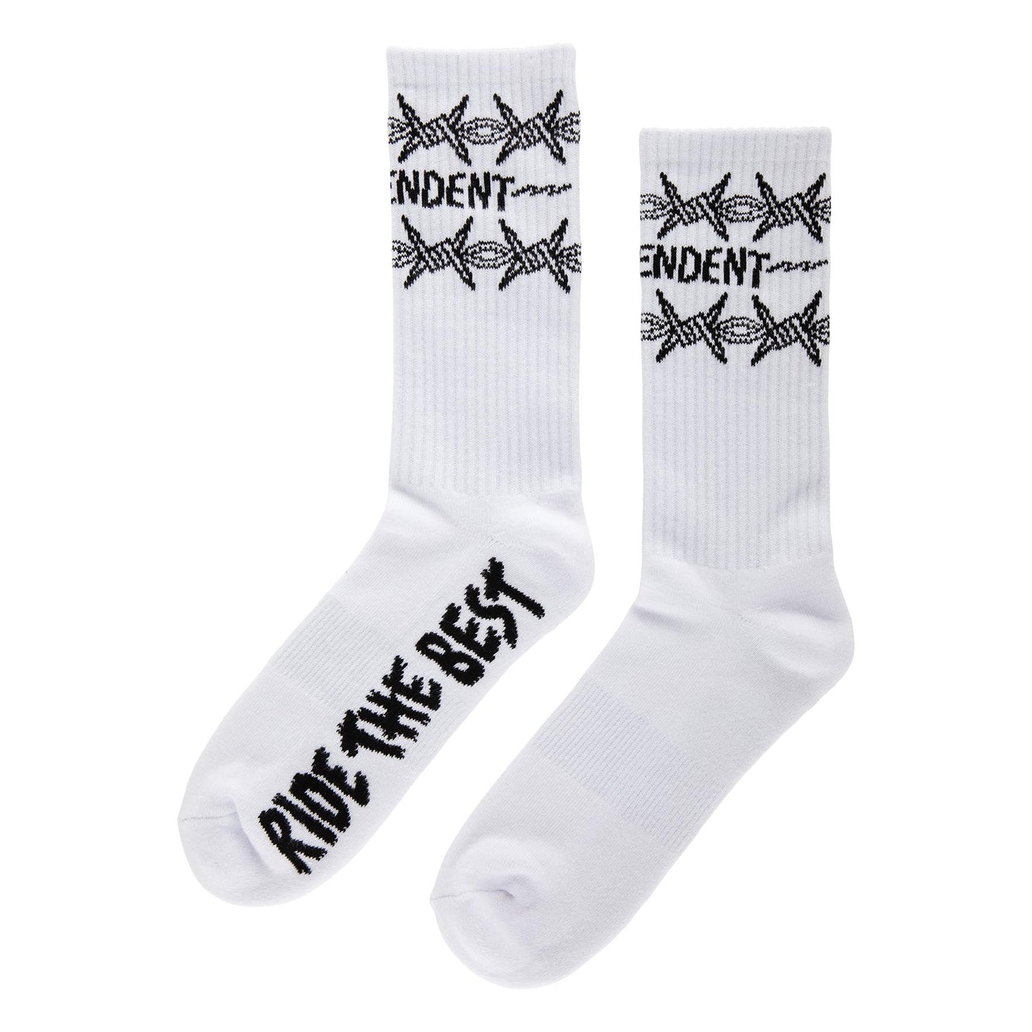 Independent Bratrud Notebook Crew Socks - White