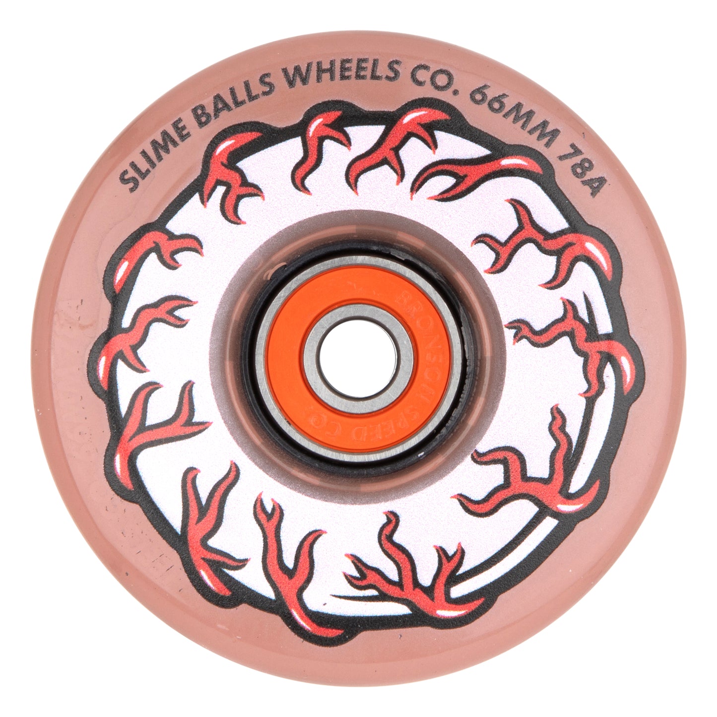 Slime Balls Pink Eyes 66mm 78a Light-Up Wheels - Pink