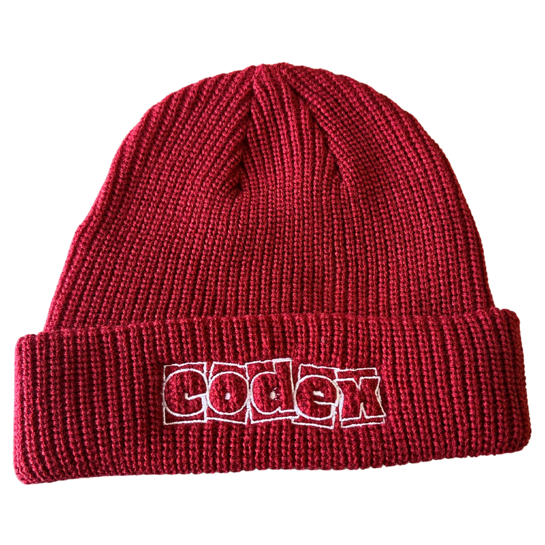 Codex Embroidered Logo Beanie - Brick