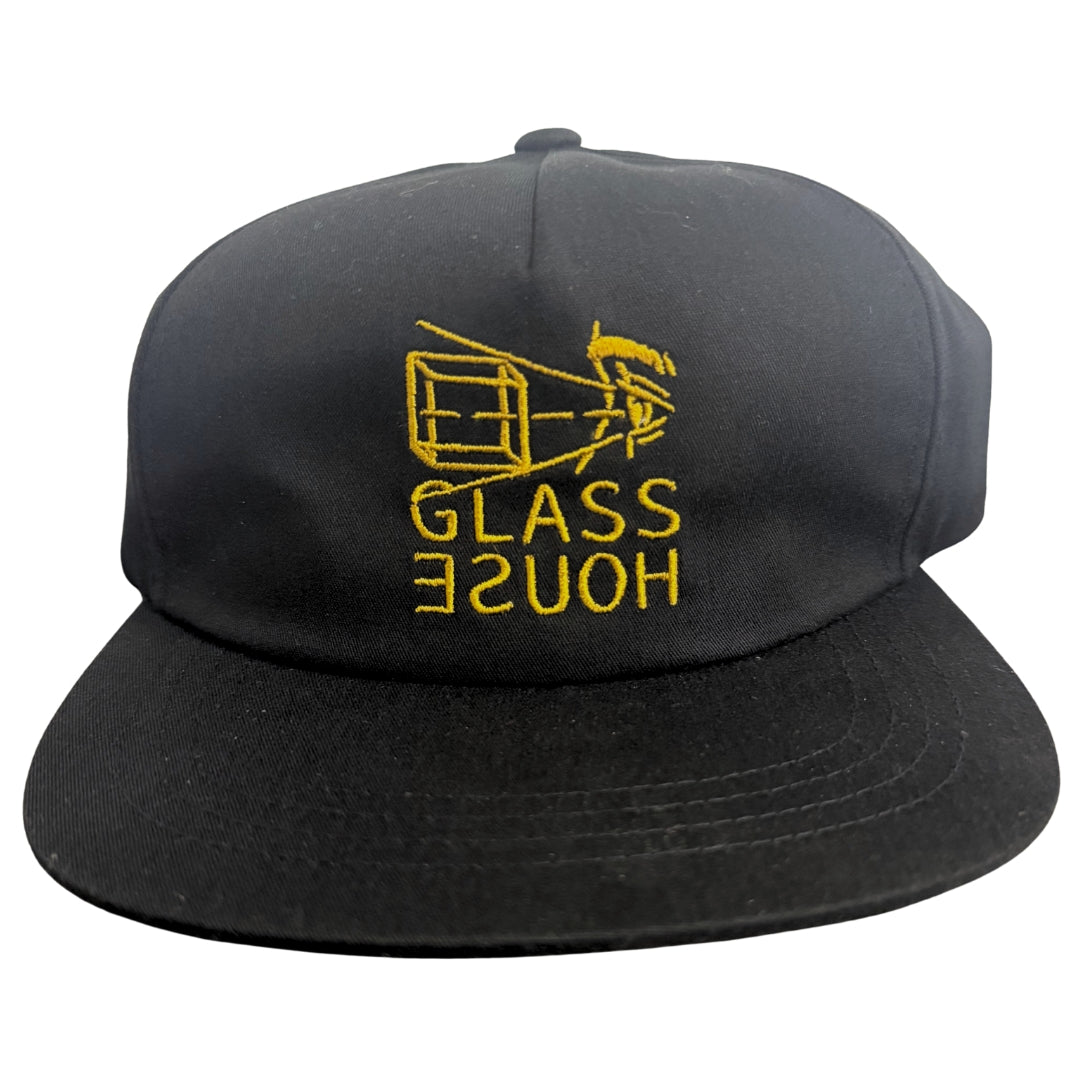 Glass House Projection 5-Panel Snapback Hat - Black