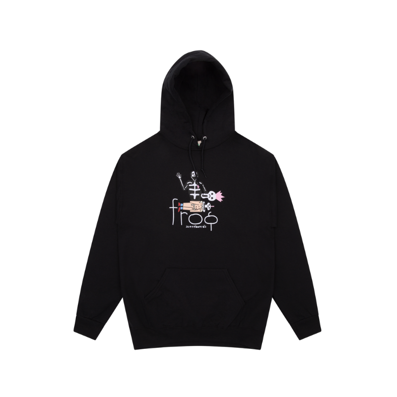 Frog After-Life Pullover Hoodie - black