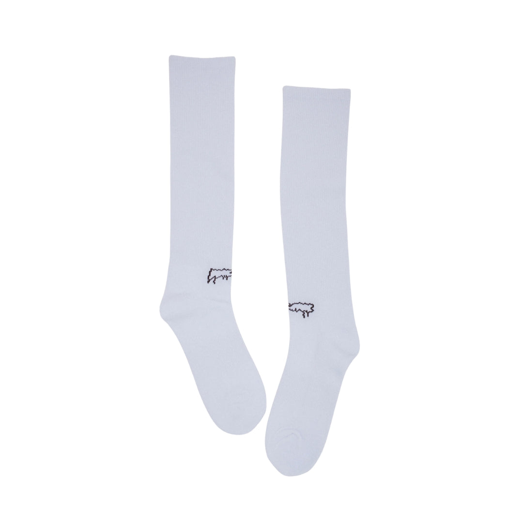 FA Drip Logo Tall Socks - White