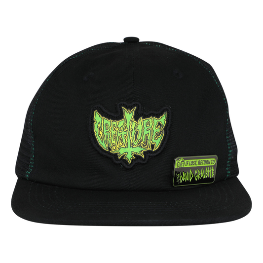Creature Gravette Hippie Skull 20th Snapback Hat - Black