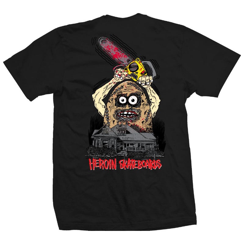 Heroin Teggxas Chainsaw Black Tee