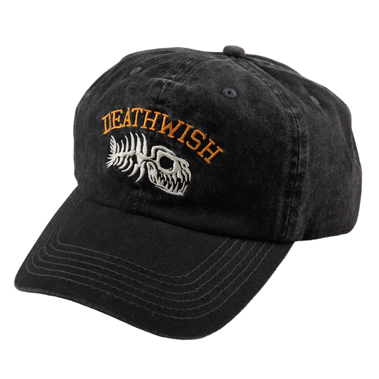 Deathwish Piranha Snapback Hat - Black Wash