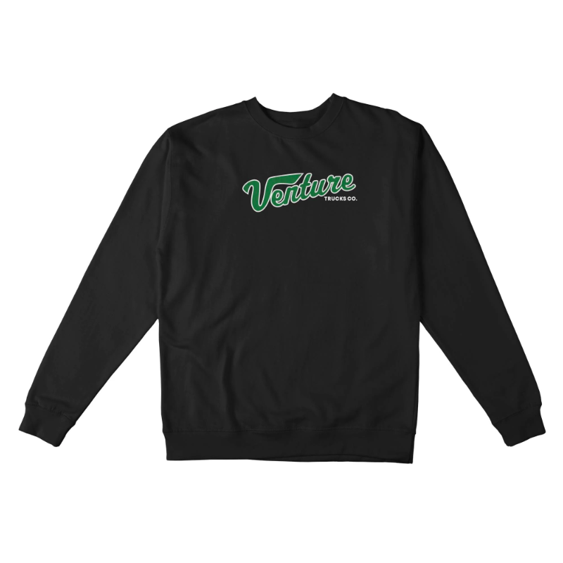 Venture Collegiate Black Crewneck Sweatshirt