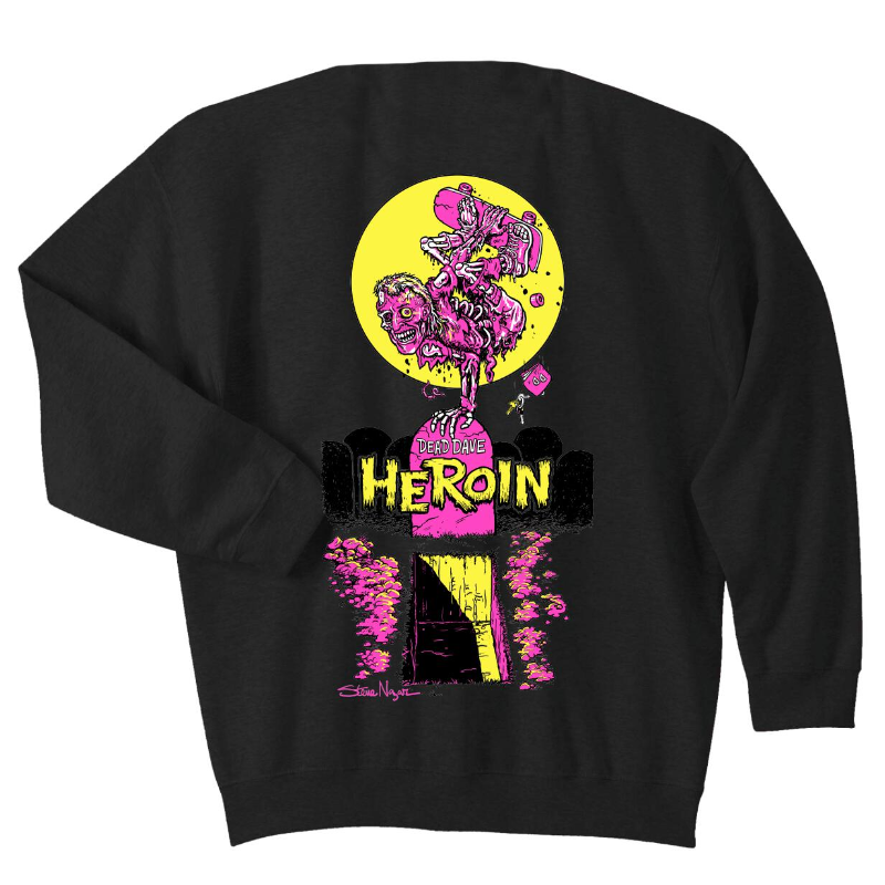 Heroin Zombie Black Crewneck Sweatshirt