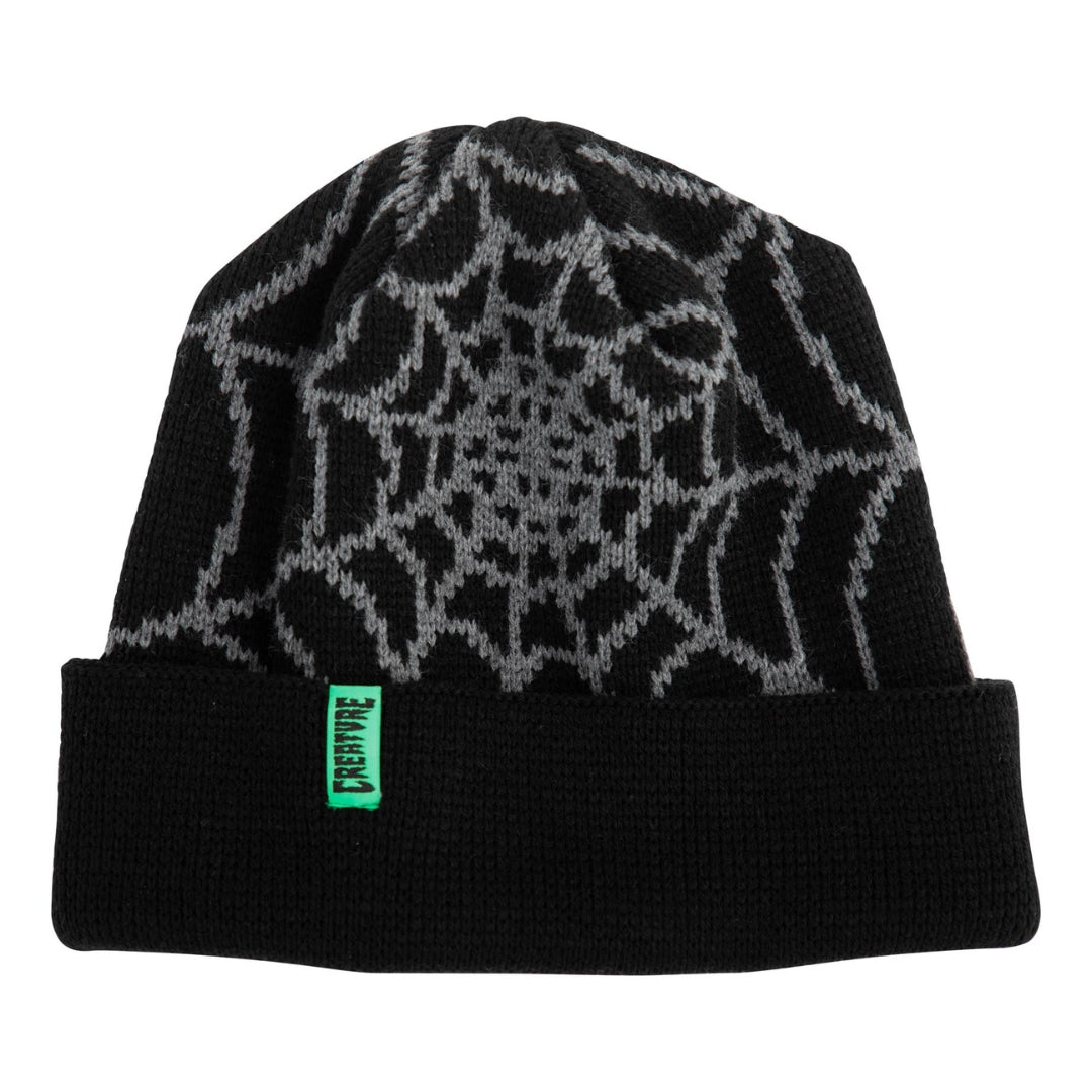 Creature Web Long Shoreman Beanie - Black