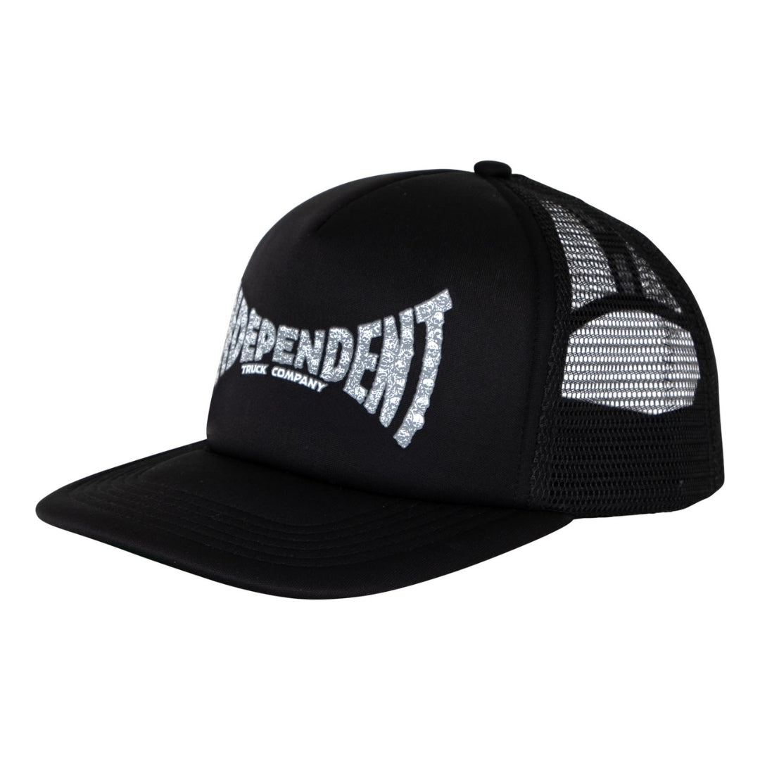 Independent Skull Span Trucker Hat - Black