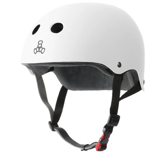 Triple Eight Certified Sweatsaver Helmet - White Matte
