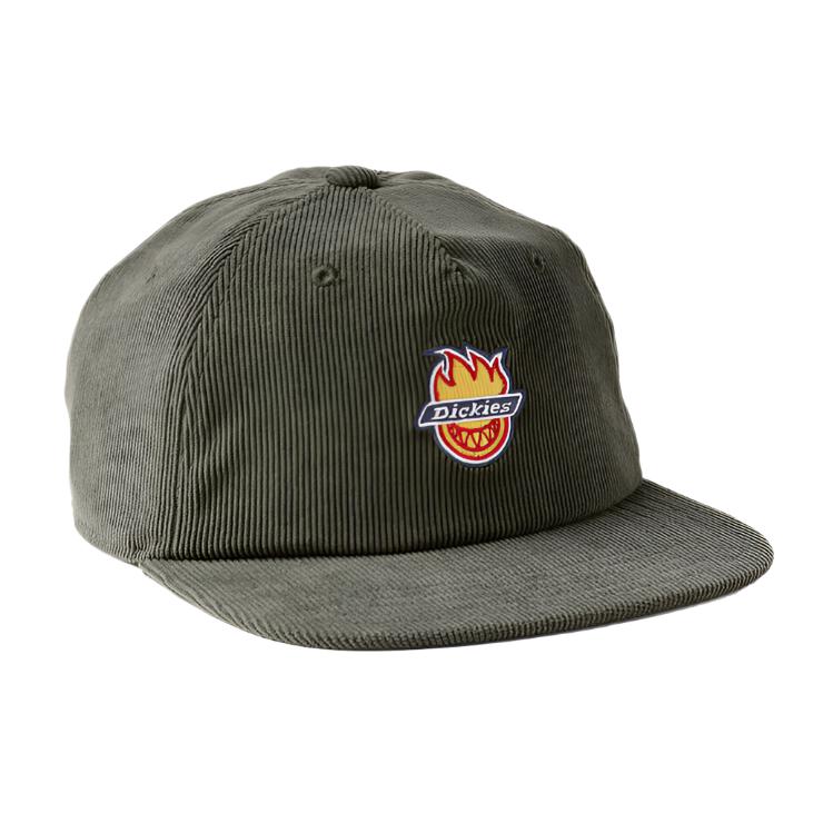 Dickies x Spitfire Corduroy Snapback Hat - Olive Green