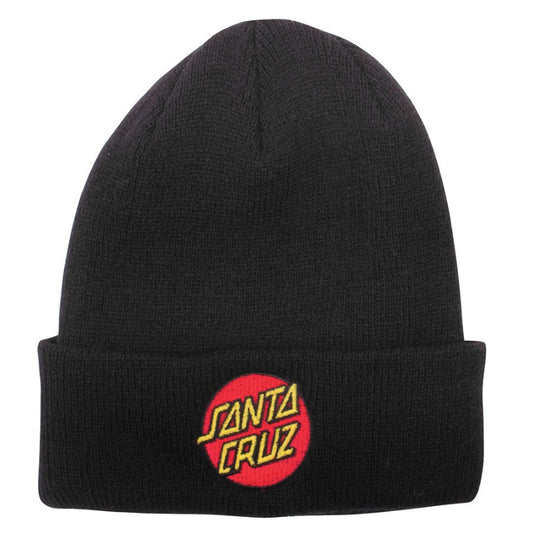 Santa Cruz Classic Dot Black Long Shoreman Beanie 