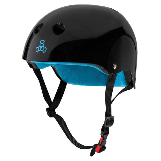 Triple Eight Certified Sweatsaver Helmet (Black Glossy)