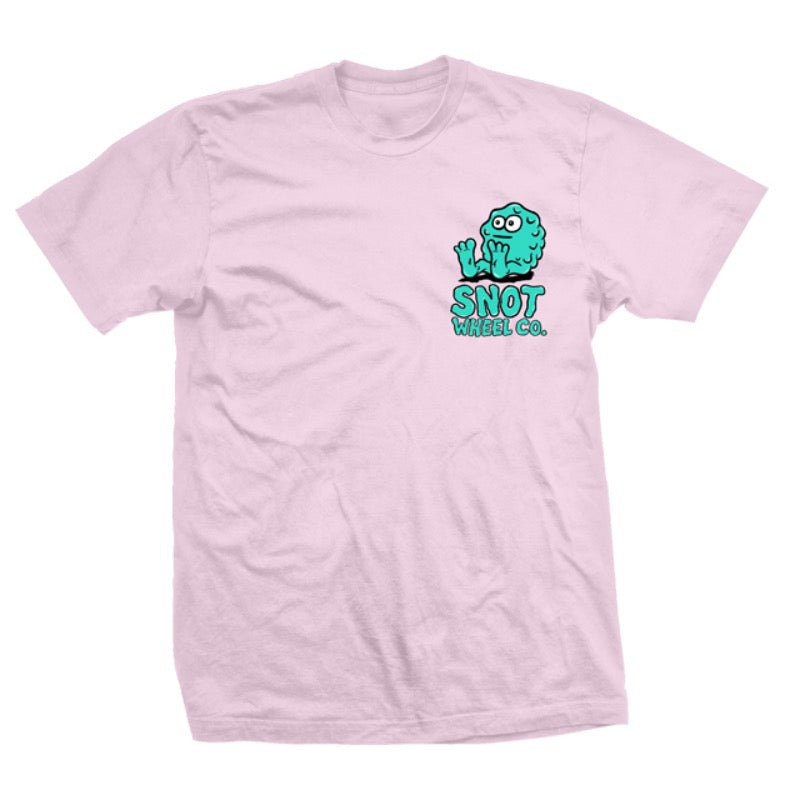 Snot Wheels Booger Logo Pale Pink Tee - front