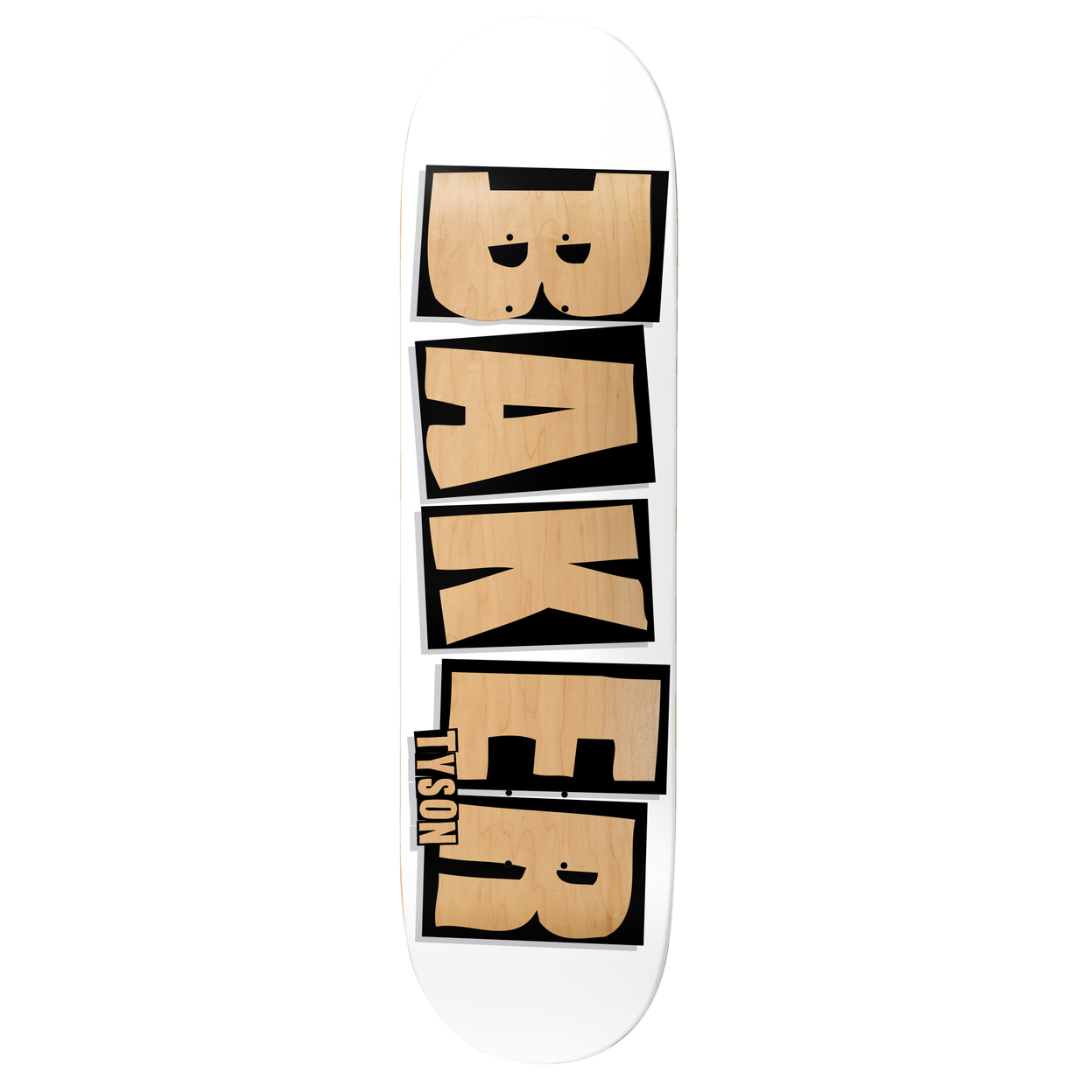 Baker Tyson Peterson Brand Logo 8.5" Deck - White/Natural