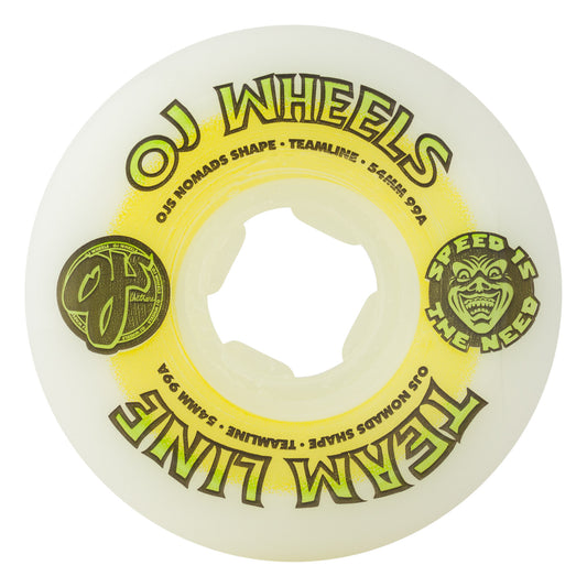 OJ Team Line 99a 54mm Original Hardline Wheels - Yellow/Green