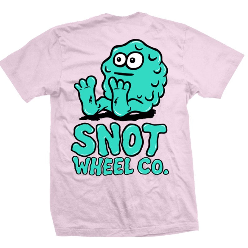 Snot Wheels Booger Logo Pale Pink Tee - back