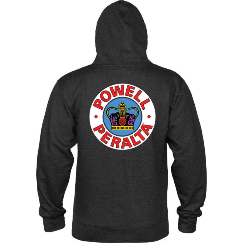 Powell Peralta Supreme Pullover Charcoal Heather Hoodie - back