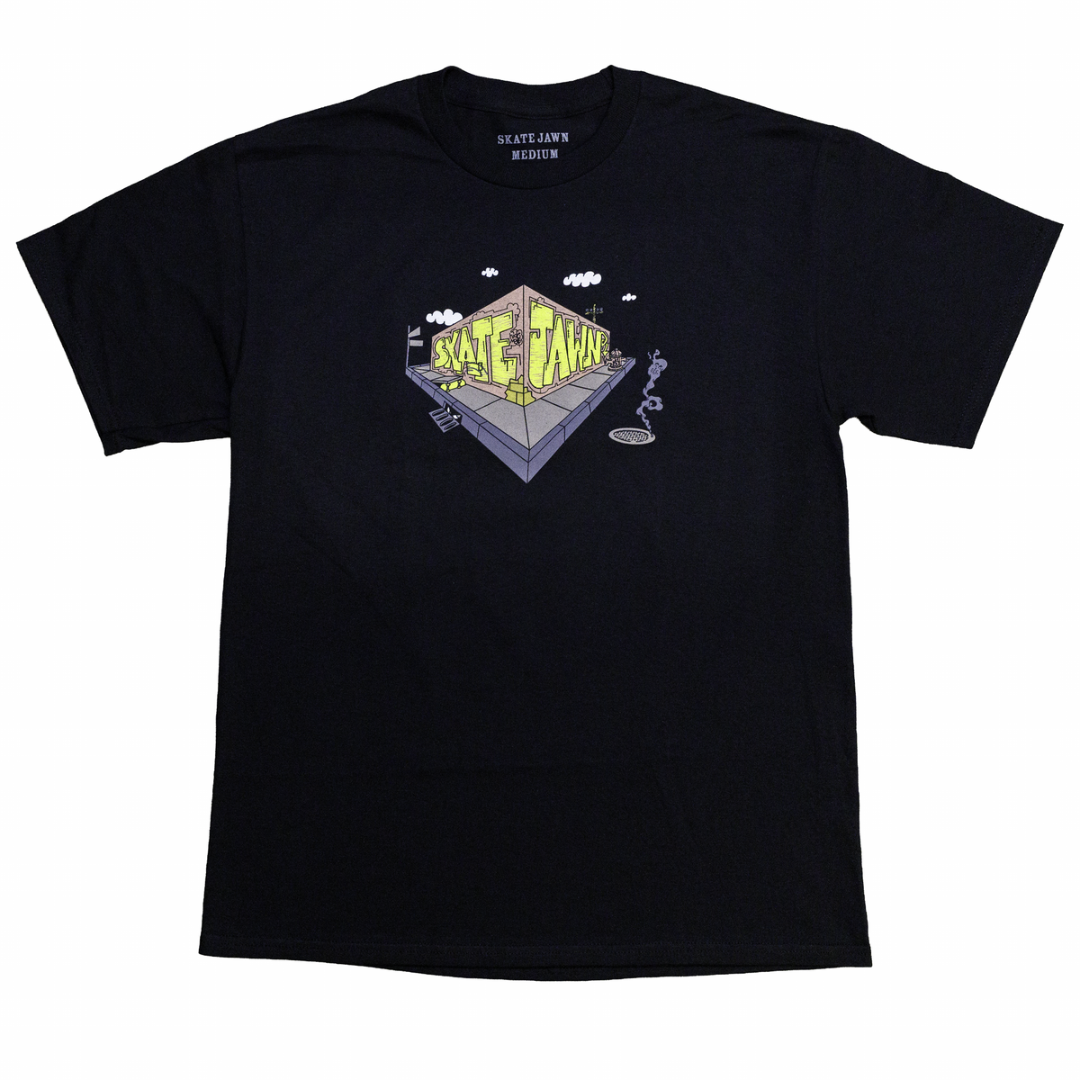 Skate Jawn Corner Tee - Black