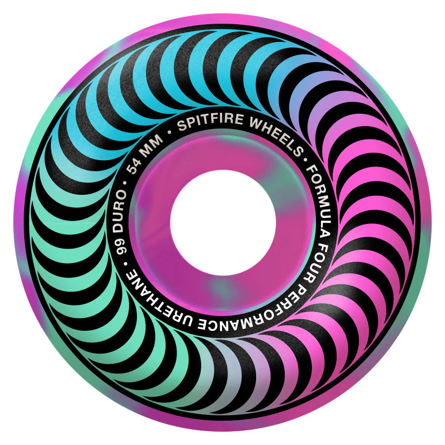 Spitfire F4 54mm 99a Classic Wheels - Pink/Teal