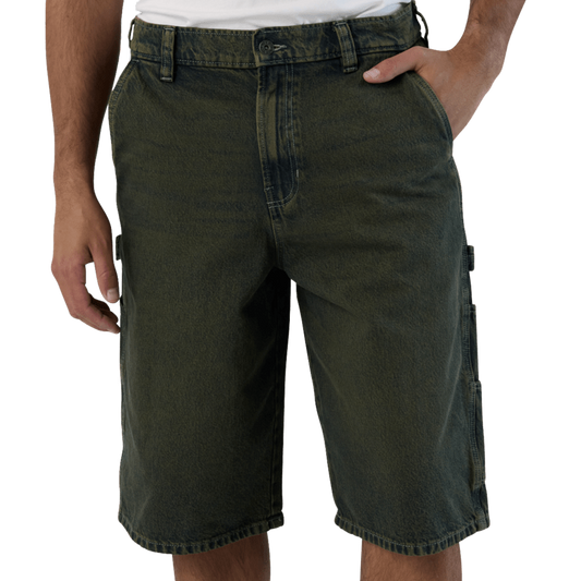 Dickies 14" Loose Denim Painter Shorts - Green Tone Fade