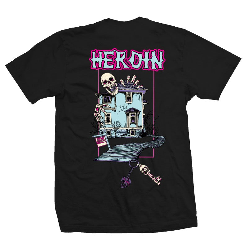 Heroin Skateboards Die Tonight Black Tee - back