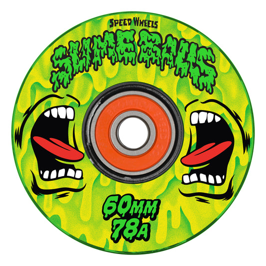 Slime Balls Screaming Slime 78a 60mm Light-Up Wheels - Slime Green Yellow
