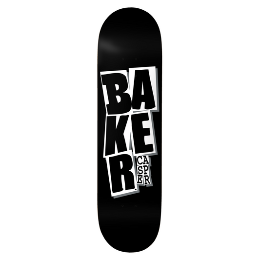Baker Casper Stacked Name Black 8.5" Deck