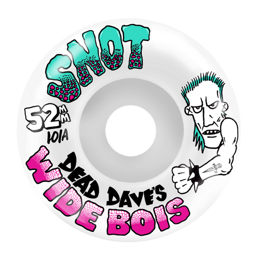 Snot Dead Dave's Wide Boys 52mm 101a Wheels - White