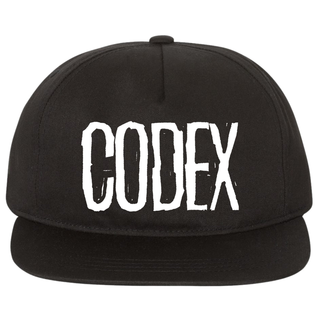 Codex Woodcut Logo Snapback Hat - Black