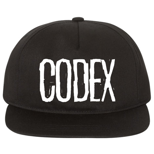 Codex Woodcut Logo Snapback Hat - Black