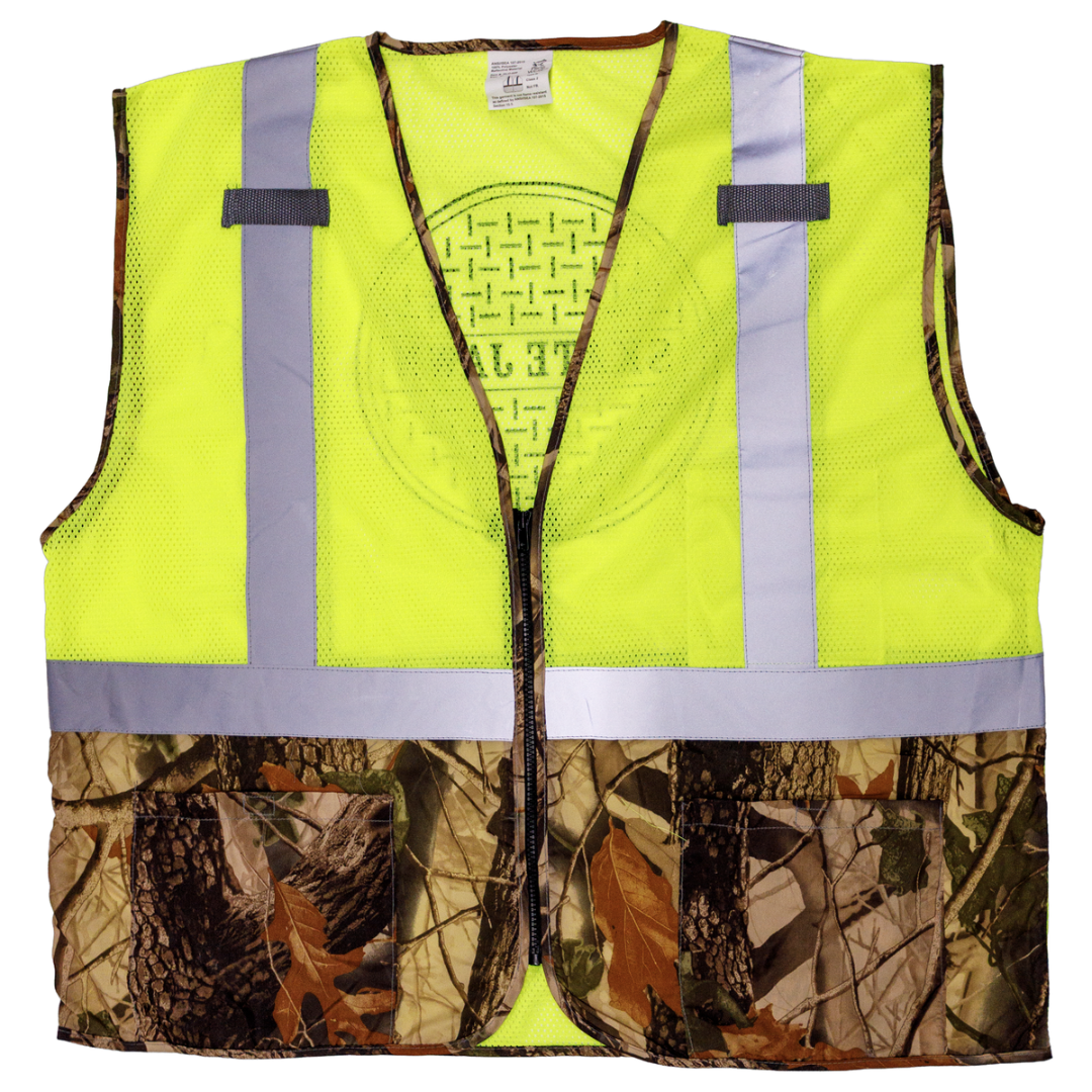 Skate Jawn Sewer Cap Safety Vest - High Viz/Camo