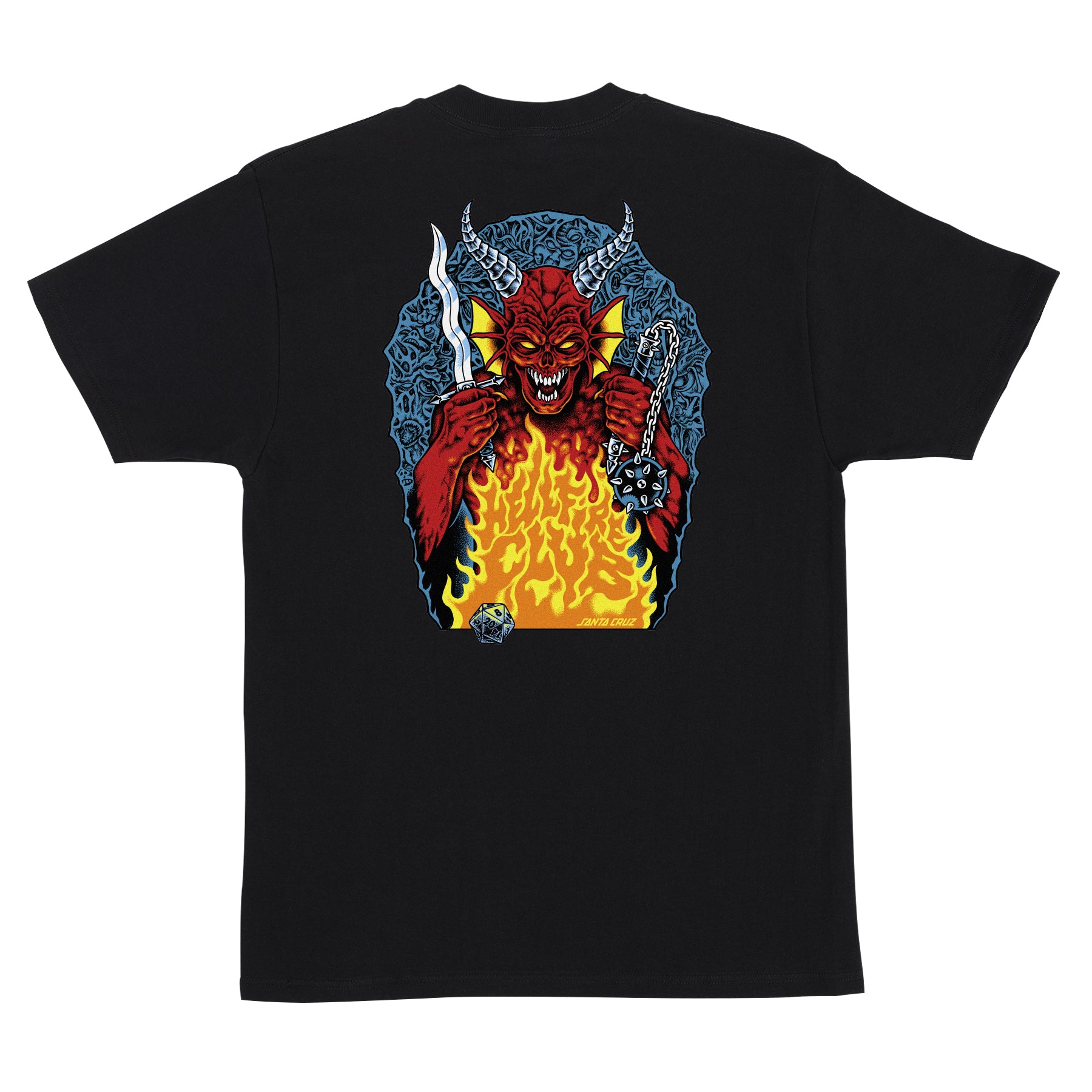 Santa Cruz x Stranger Things Hellfire Pit Tee - Black