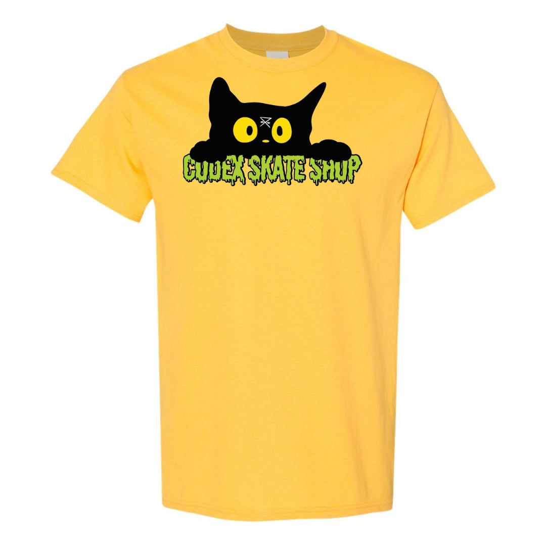 Codex Psycho Cat Tee - yellow