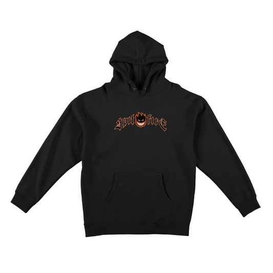 Spitfire Immortal Fire Black w/ Orange & White Print Pullover Hoodie