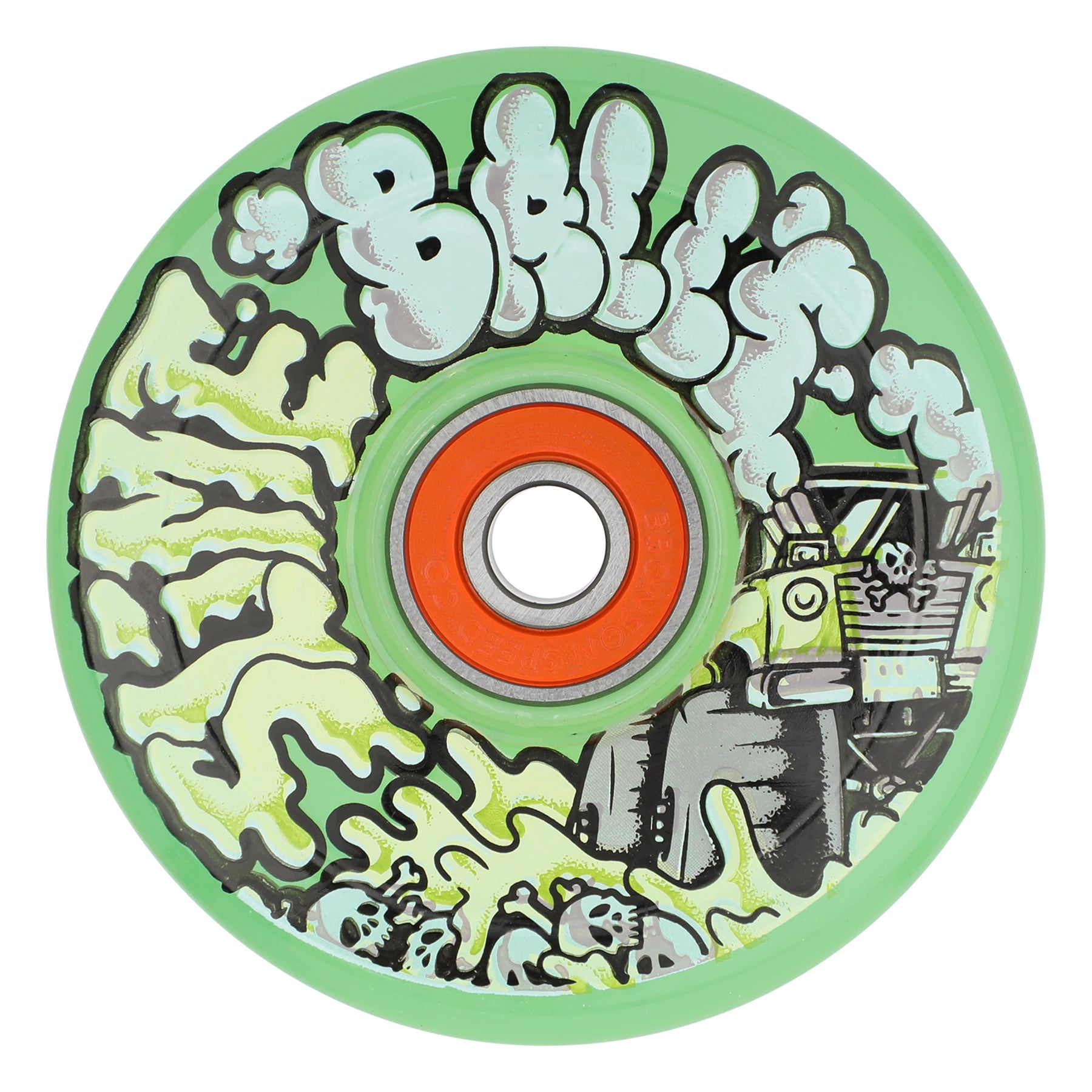 Slime Balls Accelerator 66mm 78a Light-Up Wheels - Transparent Green