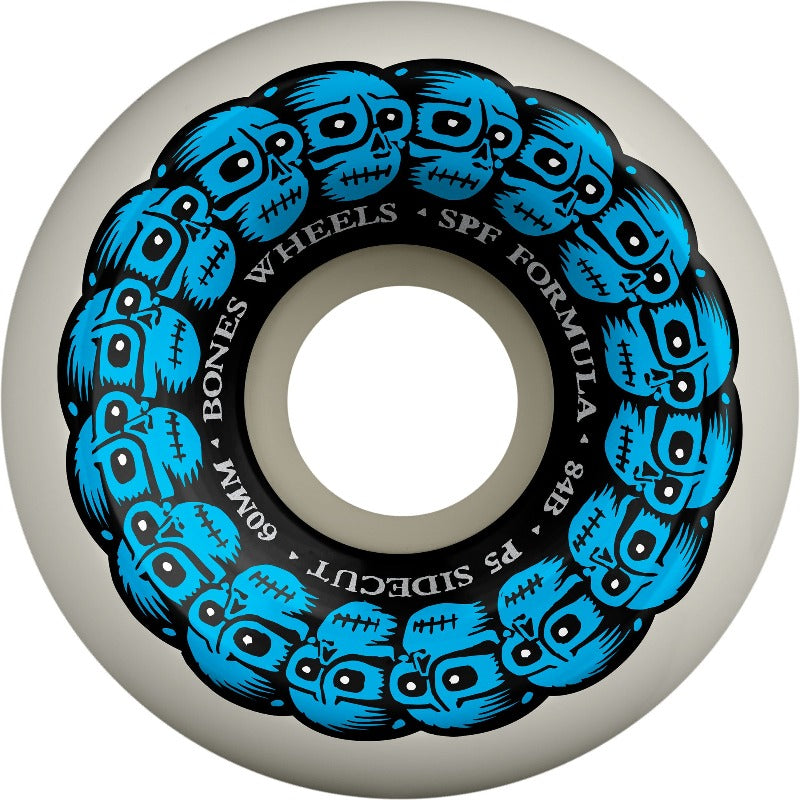 Bones Wheels SPF Circle Skulls P5 Sidecut 84B White Wheels