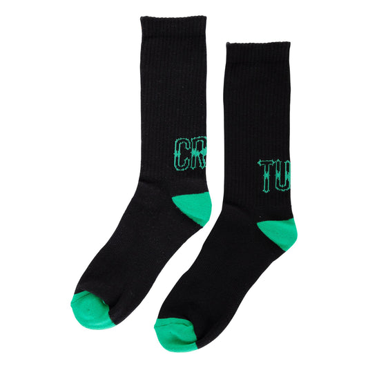 Creature Drop Out Crew Socks - Black