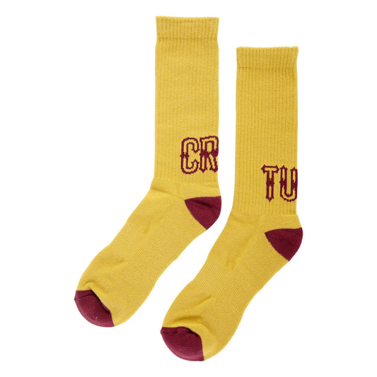 Creature Drop Out Crew Socks - Gold
