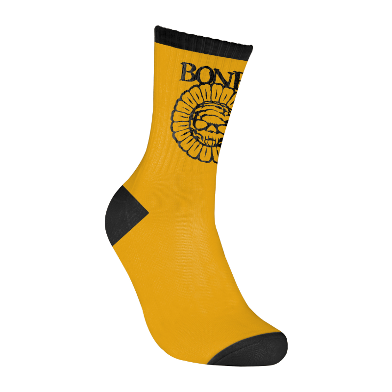 Bones Wheels Pushing Up Daisies Gold Socks